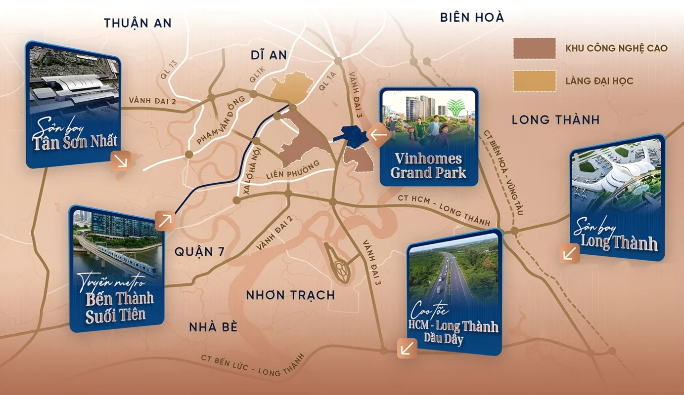 Vị trí dự án The Opus One Vinhomes Grand Park