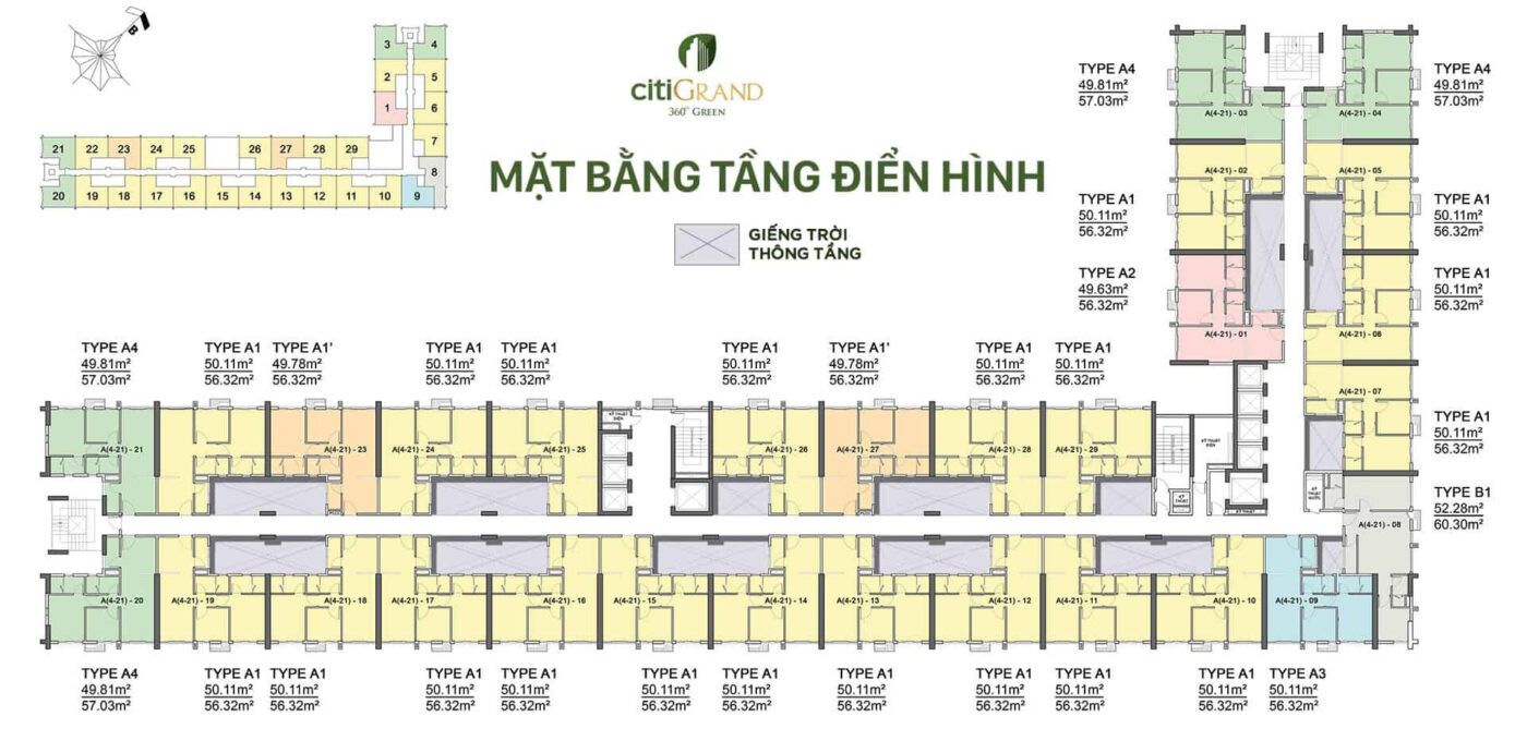 Mặt Bằng Tầng Điển Hình Citigrand Cát Lái