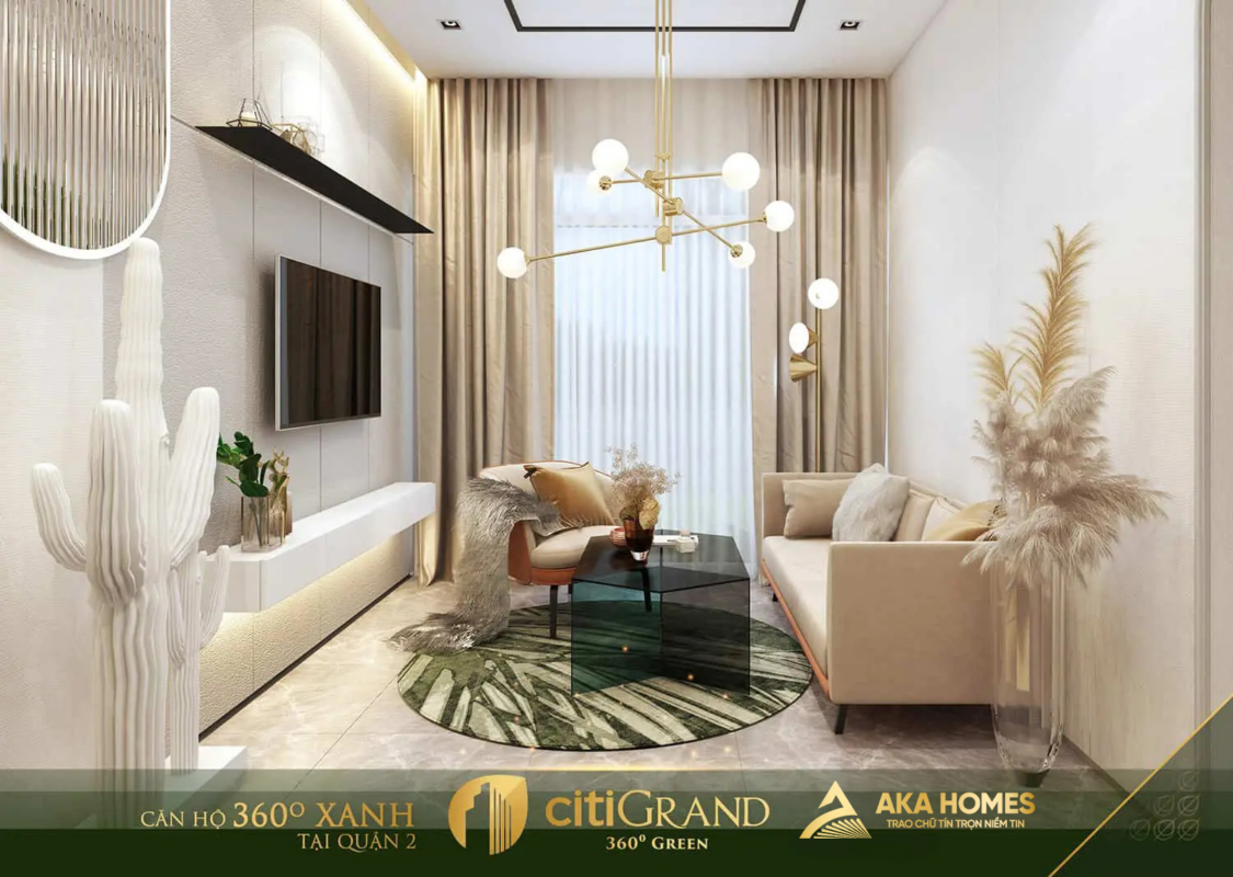 Phối cảnh căn hộ CitiGrand Kiến Á - Tiến độ dự án