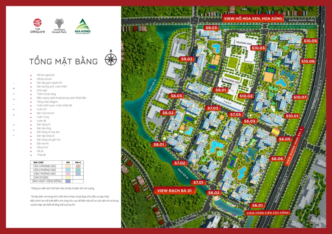 Mặt Bằng Dự án Origami Vinhomes Grand Park