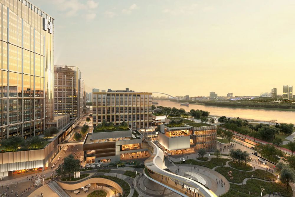 Một góc đô thị sầm uất của West Bund Central